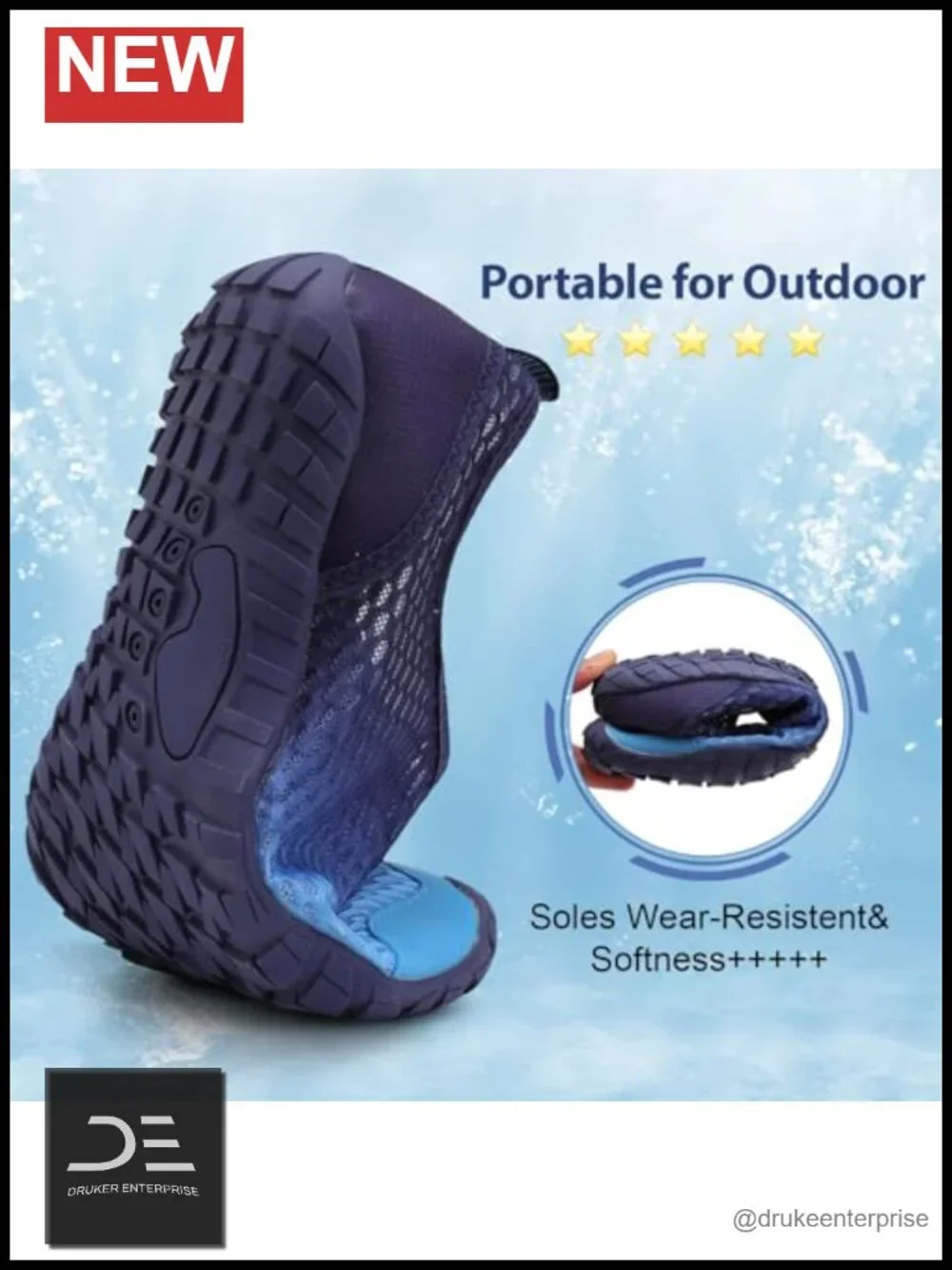 Quick Dry Water Shoes for Beach Pool Hiking with Anti-Slip Sole